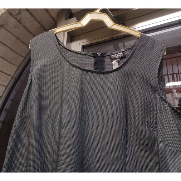 Helene Blake Petite Women's Summer Dress 16P Black White Shift Sleeveless - Picture 2 of 4